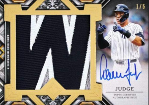 Aaron Judge Letter Patch Autograph - 2025 Topps Transcendent Collection Baseball