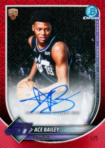 Ace Bailey Red Auto - 2025-26 Bowman Basketball