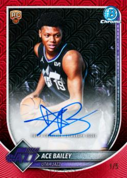 Ace Bailey Red Auto - 2025-26 Bowman Basketball