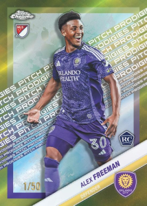 Alex Freeman Pitch Prodigles Gold Refractor - 2025 Topps MLS Chrome Soccer