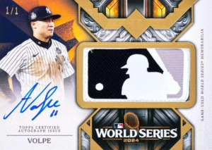 Anthony Volpe Logoman World Series Autograph - 2025 Topps Transcendent Collection Baseball