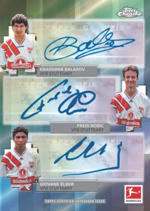 Balakov Bobic Elber Chrome Triple Autograph - 2025-26 Topps Chrome Bundesliga Soccer