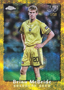 Brian McBride Topps 1995 Gold Donut Holes - 2025 Topps MLS Chrome Soccer