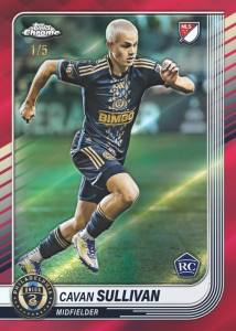 Cavan Sullivan Base Red Refractor - 2025 Topps MLS Chrome Soccer