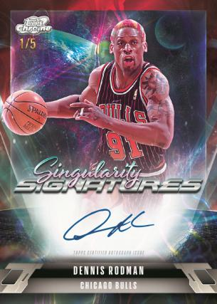 Dennis Rodman Singularity Signatures Red Flare Refractor - 2025-26 Topps Cosmic Chrome Basketball
