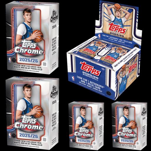 Hockey Mixers80 Card – 2025-26 Topps Flagship Jumbo Chrome Value 5 Box Basketball Mixer #1 Random Teams