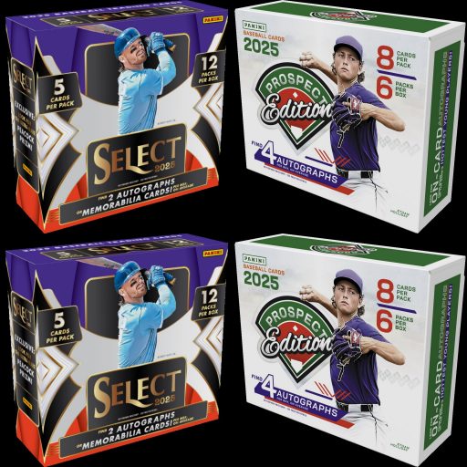 Hockey Mixers81 Card – 2025 Panini Select Prospect 4 Box Baseball Mixer #1 Teams
