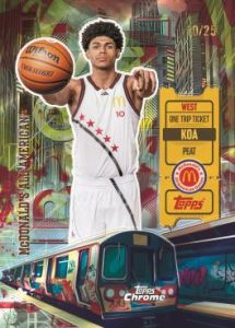 Koa Peat McDonald's All American - 2025 Topps Chrome McDonald’s All-American Basketball