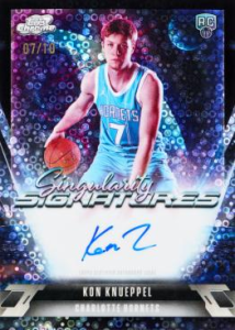 Kon Knueppel Singularity Signatures Black Eclipse Refractor - 2025-26 Topps Cosmic Chrome Basketball