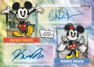 Mickey Mouse Minnie Mouse Short Print Dual Auto - 2026 Topps Disney Neon