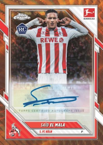 Said El Mala Base Auto Orange Wave - 2025-26 Topps Chrome Bundesliga Soccer