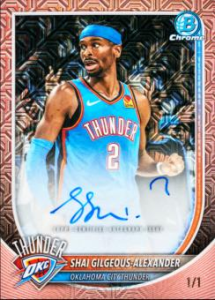 Shai Gilgeous Alexander SuperFractor Auto - 2025-26 Bowman Basketball