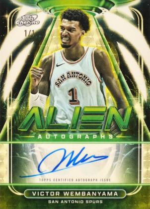 Victor Wembanyama Alien Auto SuperFractor - 2025-26 Topps Cosmic Chrome Basketball