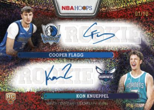 Cooper Flagg Kon Knueppel Rookies Dual Auto Pixel Burst Black - 2025-26 Topps Hoops Basketball