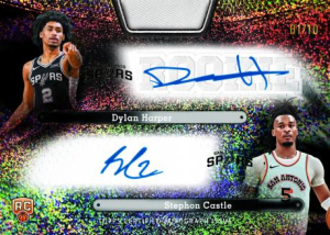 Dylan Harper Stephon Castle Rookie Veterans Dual Auto Pixel Burst Black - 2025-26 Topps Hoops Basketball
