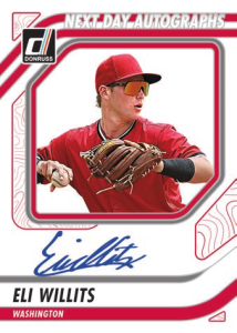 Eli Willits Next Day Autographs - 2025-26 Panini Donruss Baseball