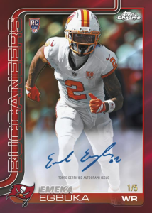 Emeka Egbuka Red Auto - 2025 Topps Chrome Football