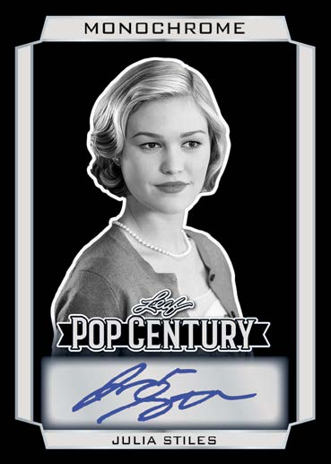 Julia Stiles Monochrome Autograph - 2026 Leaf Metal Pop Century