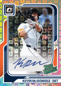 Kevin McGonigle Base Rated Prospects Optic Signatures Pandora - 2025-26 Panini Donruss Baseball