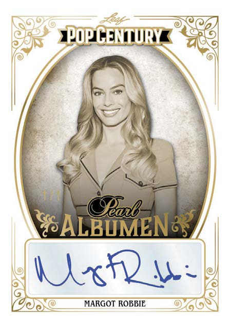Margot Robbie Albumen Pearl Autograph - 2026 Leaf Metal Pop Century