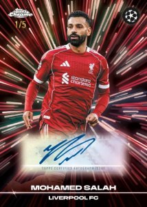 Mohamed Salah Red Black Lazer - 2025-26 Topps Chrome UEFA Club Competitions Soccer
