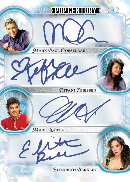 Saved by the Bell Pearl Quad Autograph - 2026 Leaf Metal Pop Century