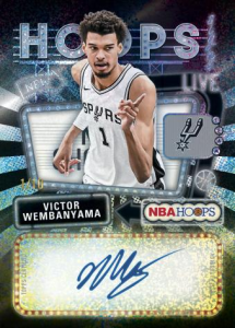 Victor Wembanyama Pixel Burst Black Hoops - 2025-26 Topps Hoops Basketball
