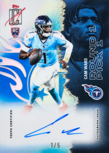 Cam Ward Chrome Rookie Autograph Blue - 2025 Topps Signature Class Football