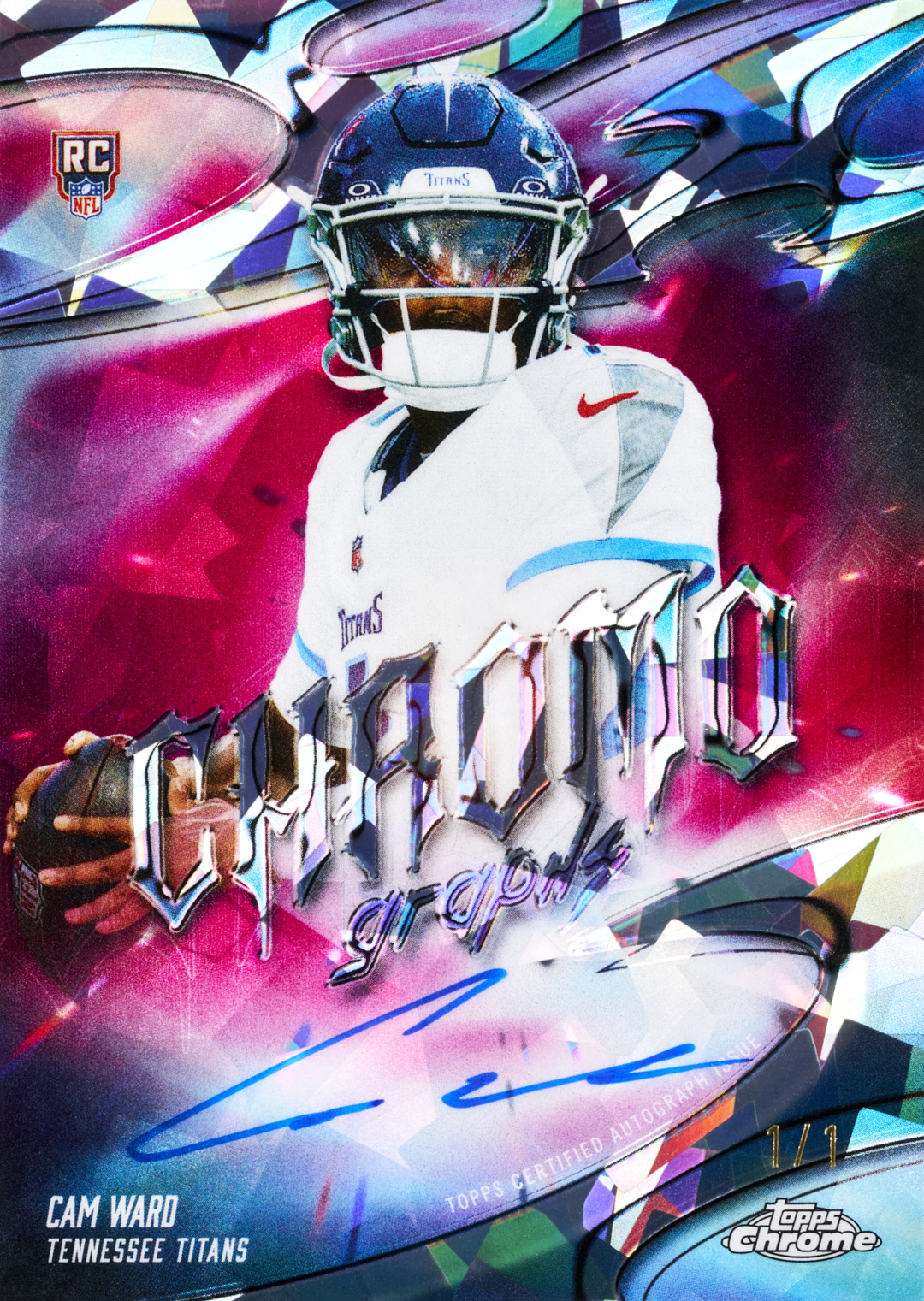 2025 Topps Chrome Football Sapphire - Image 3