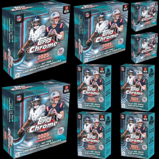 2025 Topps Chrome Mega Value 10 Box Football Mixer #4 Random Teams