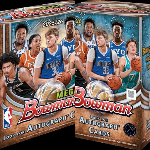 2025-26 Bowman Basketball Value Mega 100 Box, 3 Case Break #1 Players