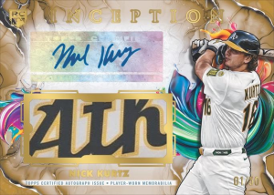Nick Kurtz Patch Autograph - 2025 Topps Inception Baseball