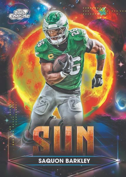 Saquon Barkley Planetary Pursuit Sun - 2025 Topps Cosmic Chrome Football