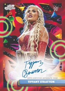 Tiffany Stratton Red Flare Autograph - 2026 Topps Cosmic Chrome WWE