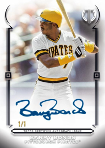 Barry Bonds Autograph - 2026 Topps Tribute Baseball