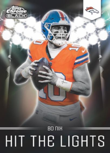 Bo Nix Hit the Lights - 2025 Topps Chrome Black Football