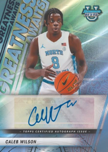 Caleb Wilson Greatness Awaits Autograph - 2025-26 Bowman University Best Basketball