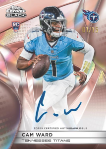 Cam Ward Rookie Autograph Rose Gold - 2025 Topps Chrome Black Football