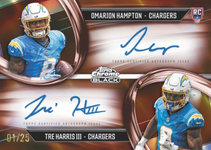 Hampton Harris Dual Autograph - 2025 Topps Chrome Black Football