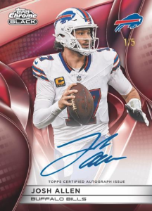 Josh Allen Autograph Red - 2025 Topps Chrome Black Football