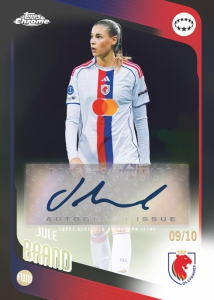 Jule Brand Autograph Black - 2025/26 Topps Chrome Women’s UEFA Champions League Soccer