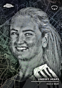 Lindsey Heaps Oslo at Night - 2025/26 Topps Chrome Women’s UEFA Champions League Soccer