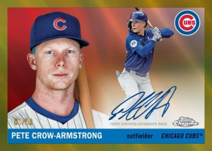 Pete Crow-Armstrong Gold Autograph - 2025 Topps Chrome Platinum Anniversary Baseball