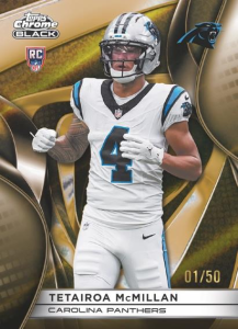 Tetairoa McMIllan Base Gold Rookie - 2025 Topps Chrome Black Football