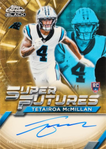 Tetairoa McMillan Super Futures Autograph Gold - 2025 Topps Chrome Black Football