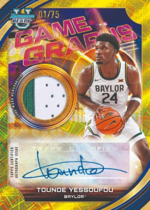 Tounde Yesoufou Game Graphs Autograph - 2025-26 Bowman University Best Basketball