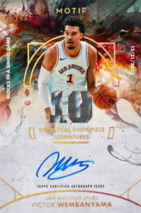 Victor Wembanyama Statistical Showpiece Signatures - 2025-26 Topps Motif Basketball