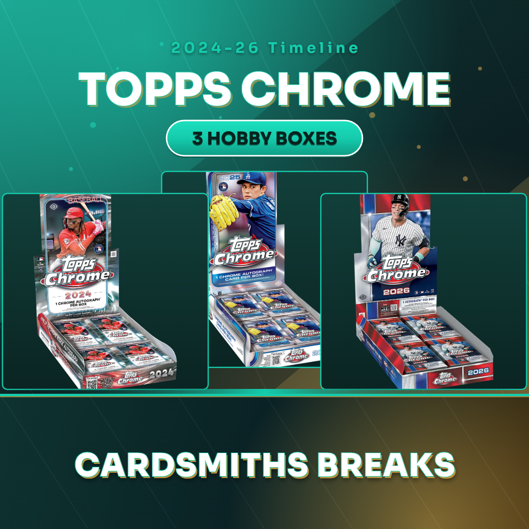2024-26 Topps Chrome Baseball 3 Hobby Box Timeline Mixer #1 Random Teams
