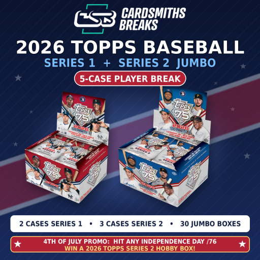 2026 Topps Series 1 and Series 2 Baseball Jumbo 5 Case 30 Box Mixer Break #1 Players